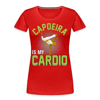 Capoeira ist mein Cardio - Frauen Premium Bio T-Shirt - Rot - Vorne - Mia (176cm)