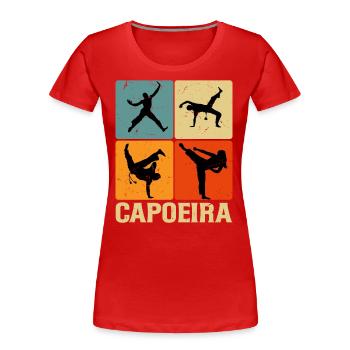 Capoeira - T-shirt bio Premium Femme - rouge - Devant - Mia (176cm)