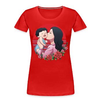 Mama der Fee Eins - Frauen Premium Bio T-Shirt - Rot - Vorne - Mia (176cm)