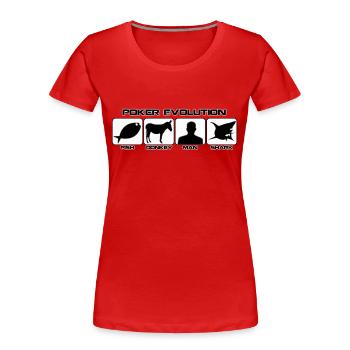 Poker-Entwicklung - Frauen Premium Bio T-Shirt - Rot - Vorne - Mia (176cm)