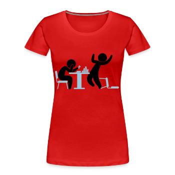 Ein Poker-Spieler gewinnt ein Spiel - Frauen Premium Bio T-Shirt - Rot - Vorne - Mia (176cm)