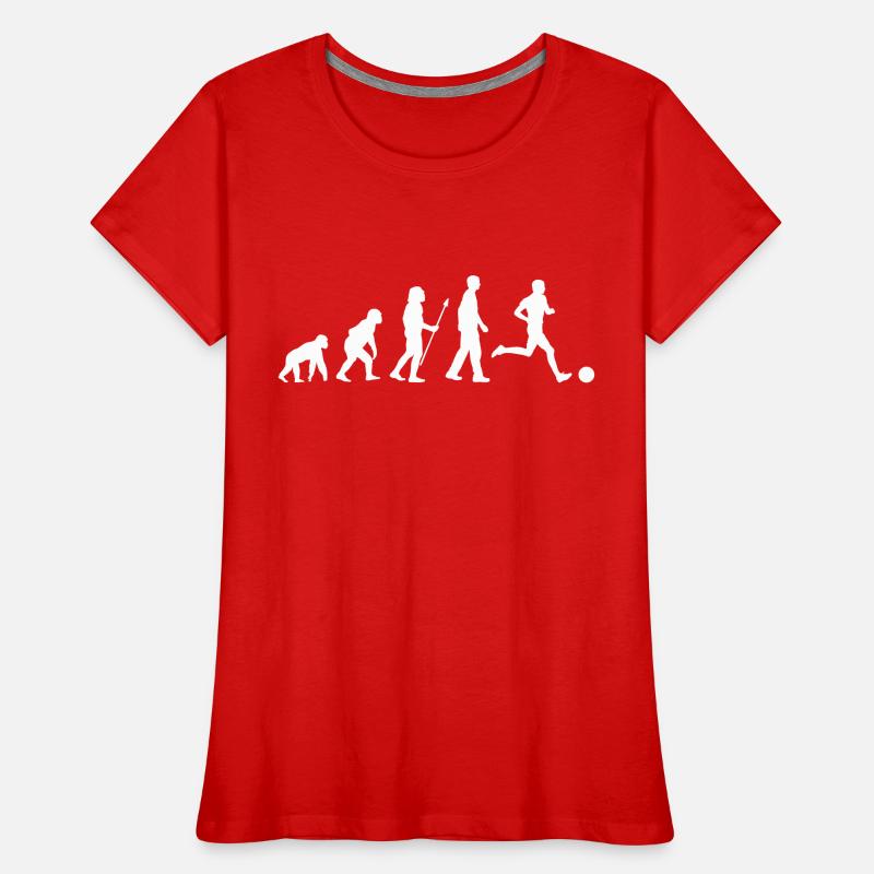 evolution soccer white Frauen Premium Bio T-Shirt