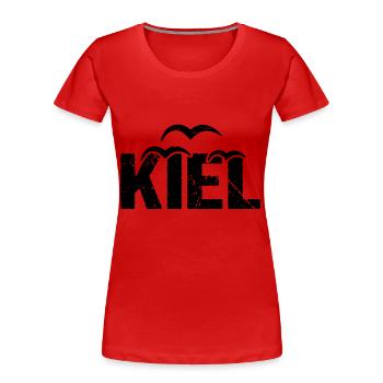 Kiel Möwe Hansestadt Kiel - Frauen Premium Bio T-Shirt - Rot - Vorne - Mia (176cm)