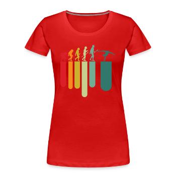 Gymnastics Evolution - Women's Premium Organic T-Shirt - red - Front - Mia (176cm)