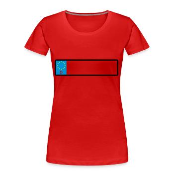 Namensschild - Frauen Premium Bio T-Shirt - Rot - Vorne - Mia (176cm)
