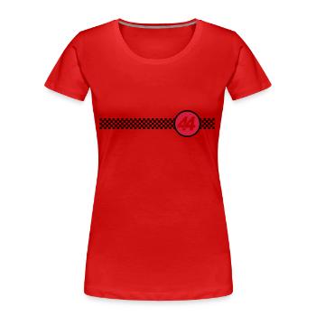Racing 44 - Frauen Premium Bio T-Shirt - Rot - Vorne - Mia (176cm)