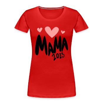 Mama 2023 loading - Werdende Mutter 2023 - Frauen Premium Bio T-Shirt - Rot - Vorne - Mia (176cm)