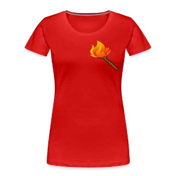 Stock Emote - Frauen Premium Bio T-Shirt - Rot - Vorne - Mia (176cm)