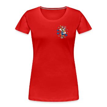 Blues, Wiltsch, Musik, art, fashion, Style, Cool - Women's Premium Organic T-Shirt - red - Front - Mia (176cm)