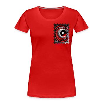 Turkey Stamp - Frauen Premium Bio T-Shirt - Rot - Vorne - Mia (176cm)