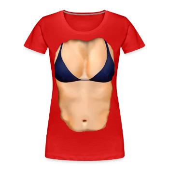 Mein wahres Ich - Bikini Blau - Frauen Premium Bio T-Shirt - Rot - Vorne - Mia (176cm)