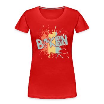 Biken, Downhill, Bike - Frauen Premium Bio T-Shirt - Rot - Vorne - Mia (176cm)
