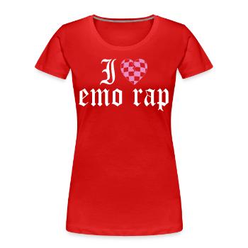I love Emo Rap I love Emo Rap music - Women's Premium Organic T-Shirt - red - Front - Mia (176cm)