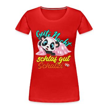 schlaf gut Gute Nacht design zum schlafen - Frauen Premium Bio T-Shirt - Rot - Vorne - Mia (176cm)
