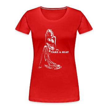 Nostalgie Glamour PinUp Girl, Hollywood, Diva - Frauen Premium Bio T-Shirt - Rot - Vorne - Mia (176cm)