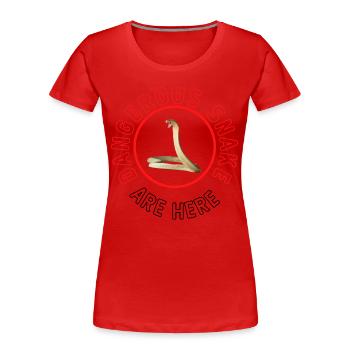 Dangerous Snake - Frauen Premium Bio T-Shirt - Rot - Vorne - Mia (176cm)