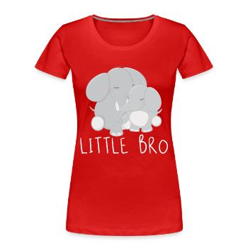 little bro - Women's Premium Organic T-Shirt - red - Front - Mia (176cm)