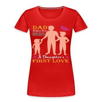Father and son - father and daughter gift father - Women's Premium Organic T-Shirt - red - Front - Mia (176cm)