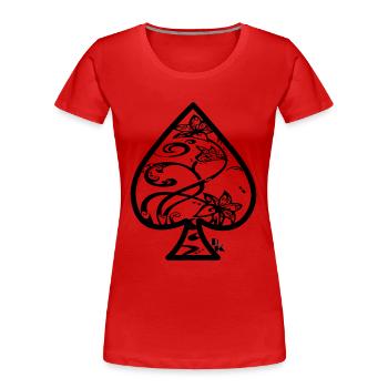 Ace of Spades von dk - Frauen Premium Bio T-Shirt - Rot - Vorne - Mia (176cm)