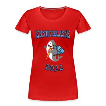 Geschenk zur Einschulung - Frauen Premium Bio T-Shirt - Rot - Vorne - Mia (176cm)