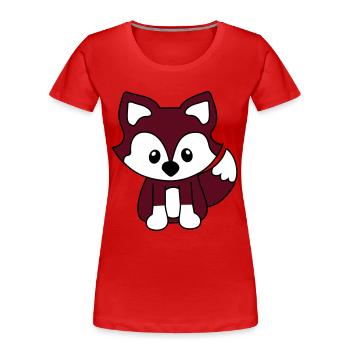 châtaigne - T-shirt bio Premium Femme - rouge - Devant - Mia (176cm)