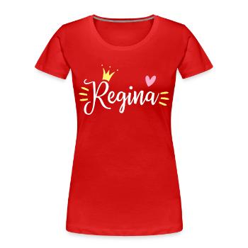 Regina Name Krone - Frauen Premium Bio T-Shirt - Rot - Vorne - Mia (176cm)