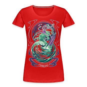 Cthulhu - Women's Premium Organic T-Shirt - red - Front - Mia (176cm)