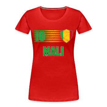 Mali - T-shirt bio Premium Femme - rouge - Devant - Mia (176cm)