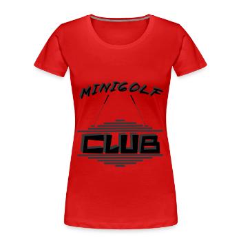 MINIGOLF -CLUB- Jahreseinkommen - Frauen Premium Bio T-Shirt - Rot - Vorne - Mia (176cm)
