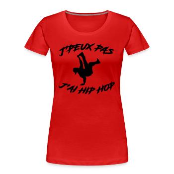 Musique Breaker Music Hip Hop Rap Cadeau Cadeau Dj - T-shirt bio Premium Femme - rouge - Devant - Mia (176cm)