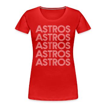 Astros - Frauen Premium Bio T-Shirt - Rot - Vorne - Mia (176cm)