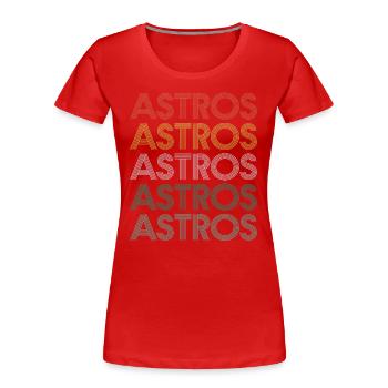 Astros - Frauen Premium Bio T-Shirt - Rot - Vorne - Mia (176cm)