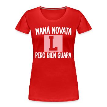 Nouvelle Maman - T-shirt bio Premium Femme - rouge - Devant - Mia (176cm)