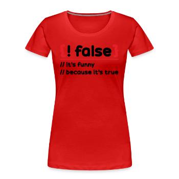 Programmierer Programmierung Software Coding Encoder - Frauen Premium Bio T-Shirt - Rot - Vorne - Mia (176cm)