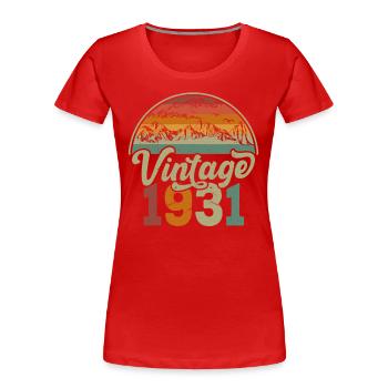 Vintage 1931 - T-shirt bio Premium Femme - rouge - Devant - Mia (176cm)