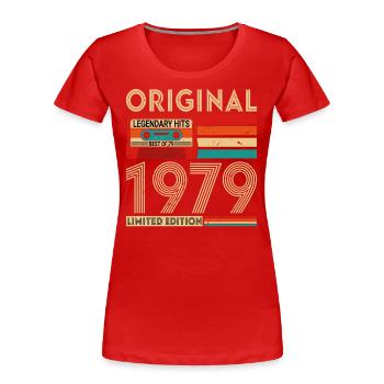Original legendäre Hits Das Beste von 1979 - Frauen Premium Bio T-Shirt - Rot - Vorne - Mia (176cm)