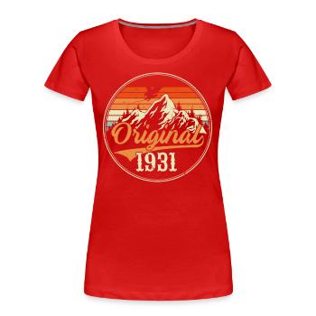 Original 1931 - T-shirt bio Premium Femme - rouge - Devant - Mia (176cm)