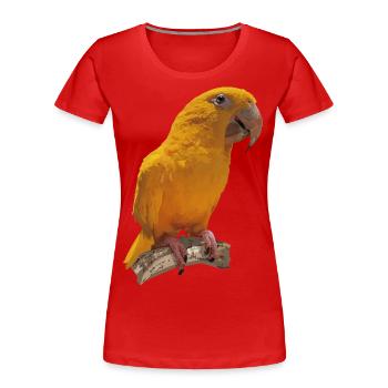 The Golden Parrot - Women's Premium Organic T-Shirt - red - Front - Mia (176cm)