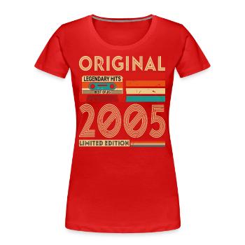 Original Legendary Hits The Best of 2005 - Frauen Premium Bio T-Shirt - Rot - Vorne - Mia (176cm)