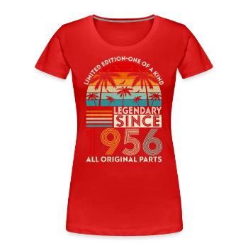 Legendär seit 1956 alle Originalteile - Frauen Premium Bio T-Shirt - Rot - Vorne - Mia (176cm)
