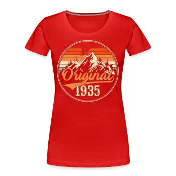 Original 1935 - T-shirt bio Premium Femme - rouge - Devant - Mia (176cm)