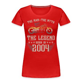 The man the myth the legend born in 2004 gift - Women's Premium Organic T-Shirt - red - Front - Mia (176cm)