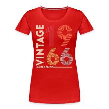 Generation 1966 - Frauen Premium Bio T-Shirt - Rot - Vorne - Mia (176cm)