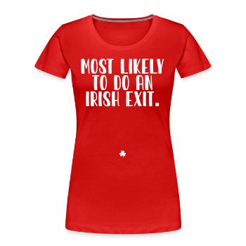 Feier zum St. Patricks Day - Frauen Premium Bio T-Shirt - Rot - Vorne - Mia (176cm)