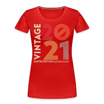 Vintage Legendary since 2021 Geburtstag - Frauen Premium Bio T-Shirt - Rot - Vorne - Mia (176cm)