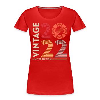 Vintage Legendary since 2022 Geburtstag - Frauen Premium Bio T-Shirt - Rot - Vorne - Mia (176cm)