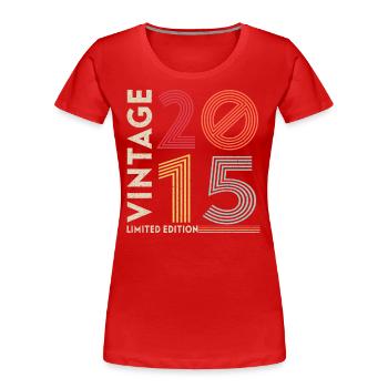 Old School 2015 - Women's Premium Organic T-Shirt - red - Front - Mia (176cm)