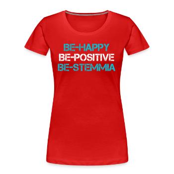 Idées cadeaux pour des détails amusants - T-shirt bio Premium Femme - rouge - Devant - Mia (176cm)