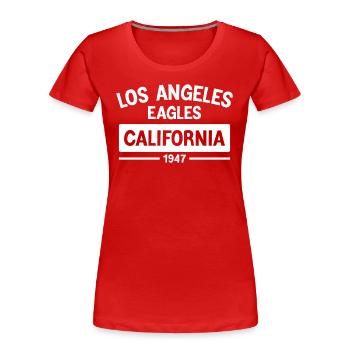 Los Angeles, Californie - T-shirt bio Premium Femme - rouge - Devant - Mia (176cm)
