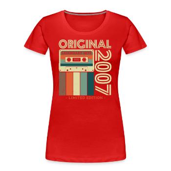 Vintage 2007 Gift - Women's Premium Organic T-Shirt - red - Front - Mia (176cm)